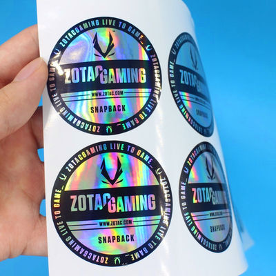 Impressão a laser de desembocadura Etiqueta adesiva à prova d'água Laminagem brilhante