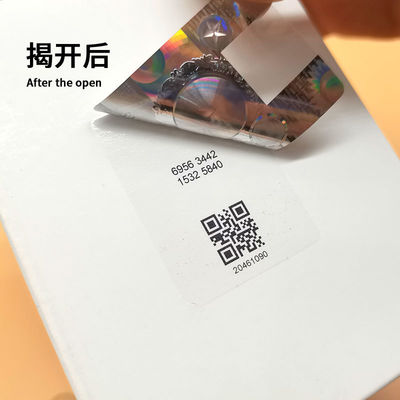 Rótulo anti-falsificação de eletrônicos com código QR à prova d'água