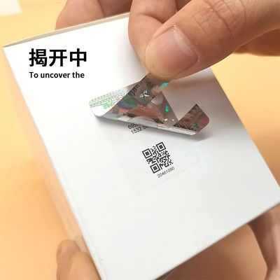 Rótulo anti-falsificação de eletrônicos com código QR à prova d'água