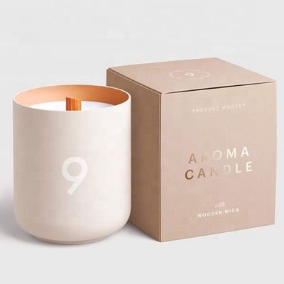 Folha de ouro e prata em relevo Caixa de velas de papelão 4c Impressão