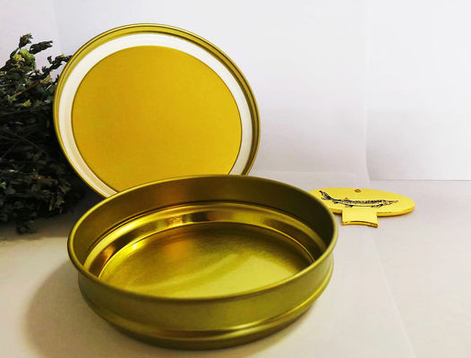 125 g lata de caviar vazia e redonda com material de papelão de 0,28 mm