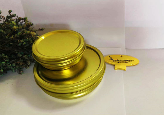 125 g lata de caviar vazia e redonda com material de papelão de 0,28 mm