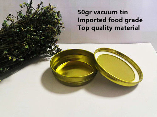 0.28mm Grado Alimentar Caixa de caviar Embalagem de lata vazia 50g