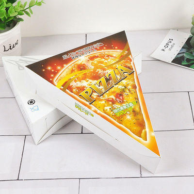 Caixa de embalagem de alimentos em papel PE laminado por dentro para pizza slice